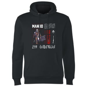 Star Wars The Mandalorian Biography Hoodie - Black