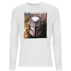 Star Wars The Mandalorian Focus Men's Long Sleeve T-Shirt - White