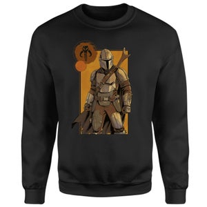 Star Wars The Mandalorian Composition Sweatshirt - Black