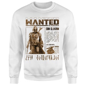 Star Wars The Mandalorian Wanted Sweatshirt - White