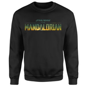 Star Wars The Mandalorian Sunset Logo Sweatshirt - Black
