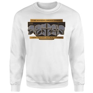 Star Wars The Mandalorian Creed Sweatshirt - White
