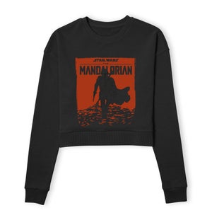 Star Wars The Mandalorian Storm Women's Cropped Sweatshirt - Black