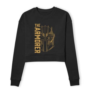 Star Wars The Mandalorian The Armorer Women's Cropped Sweatshirt - Black