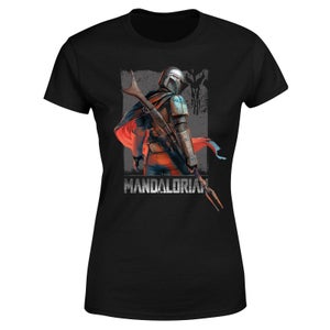 Star Wars The Mandalorian Colour Edit Women's T-Shirt - Black