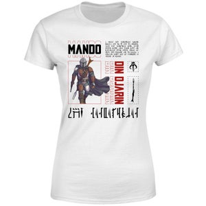 Star Wars The Mandalorian Biography Women's T-Shirt - White