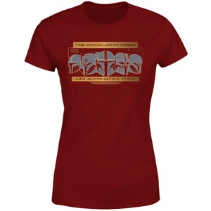 Star Wars The Mandalorian Creed Women's T-Shirt - Burgundy