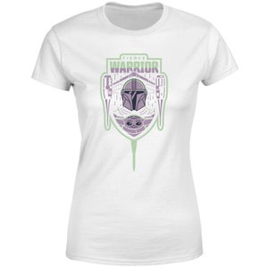 Star Wars The Mandalorian Fierce Warrior Women's T-Shirt - White