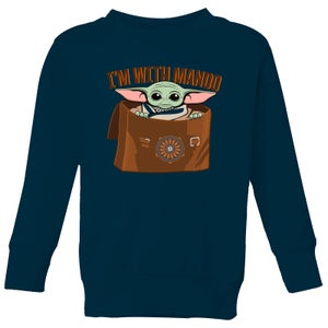 Star Wars The Mandalorian I'm With Mando Kids' Sweatshirt - Navy