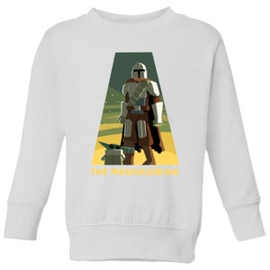 Star Wars The Mandalorian Artistic Pose Kids' Sweatshirt - White