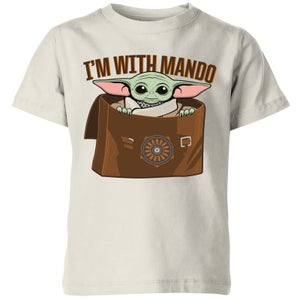Star Wars The Mandalorian I'm With Mando Kids' T-Shirt - Cream