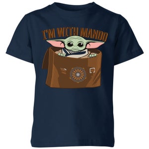 Star Wars The Mandalorian I'm With Mando Kids' T-Shirt - Navy