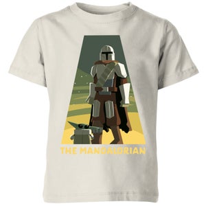 Star Wars The Mandalorian Artistic Pose Kids' T-Shirt - Cream