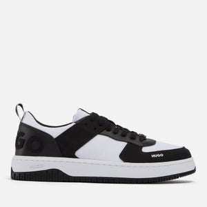 HUGO Men's Kilian Tennis Canvas and Faux Leather Trainers