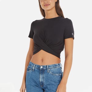 Calvin Klein Jeans Model-Blend Twisted Cropped Top