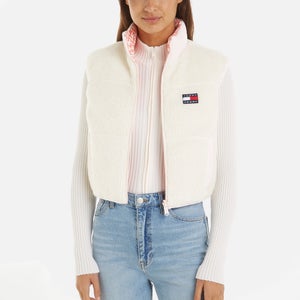 Tommy Jeans Reversible Printed Cropped Fleece Vest