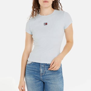 Tommy Jeans Small Badge Ribbed Stretch-Cotton Baby T-shirt