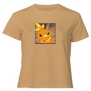 Pokemon Torchic Women's Cropped T-Shirt - Tan