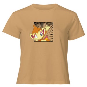 Pokemon Chimchar Women's Cropped T-Shirt - Tan