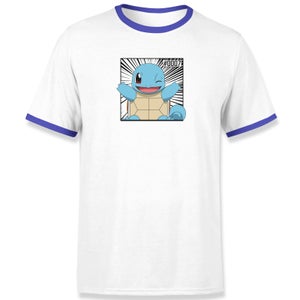 Pokémon Pokédex Squirtle #0007 Men's Ringer T-Shirt - White/Navy