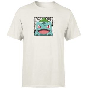 Pokémon Pokédex Bulbasaur #0001 T-Shirt da Uomo - Crema