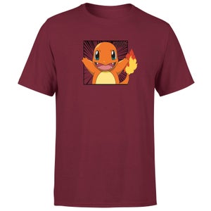 Pokémon Pokédex Glumanda #0004 T-Shirt - Burgundy
