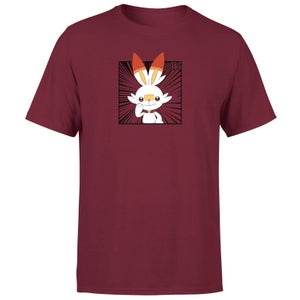 Pokemon Scorbunny Men's T-Shirt - Burgundy