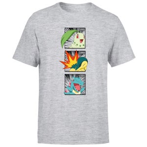Pokemon Generation 2 Starters Men's T-Shirt - Grey