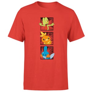 Pokemon Generation 3 Starters Men's T-Shirt - Red