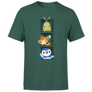 Pokemon Generation 4 Starters Men's T-Shirt - Green