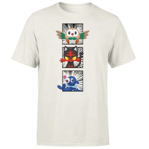 Pokemon Generation 7 Starters Men's T-Shirt - Cream