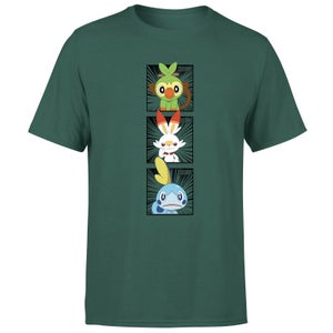 Pokemon Generation 8 Starters Men's T-Shirt - Green