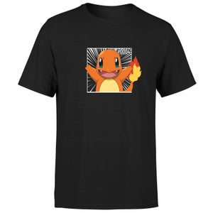 Pokémon Pokédex Charmander #0004 Hombre Camiseta - Negro