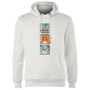 Pokemon Generation 1 Starters Hoodie - White