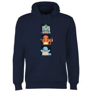 Pokemon Generation 1 Starters Hoodie - Navy