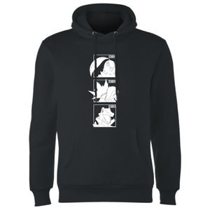 Pokemon Generation 2 Monochrome Starters Hoodie - Black