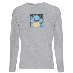 Pokémon Pokédex Squirtle #0007 Men's Long Sleeve T-Shirt - Grey