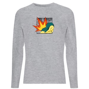 Pokemon Cyndaquil Men's Long Sleeve T-Shirt - Grey