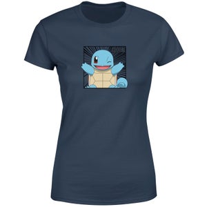 Pokémon Pokédex Squirtle #0007 T-Shirt da Donna - Navy