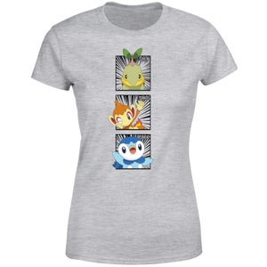 Pokemon Generation 4 Starters Women's T-Shirt - Grey