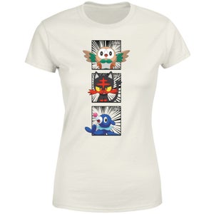 Pokemon Generation 7 Starters Women's T-Shirt - Cream