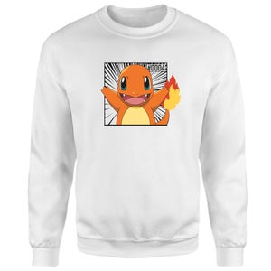 Pokémon Pokédex Glumanda #0004 Sweatshirt - Weiß