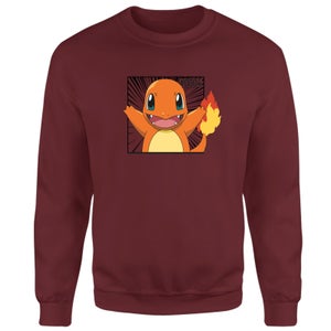 Pokémon Pokédex Glumanda #0004 Sweatshirt - Burgundy
