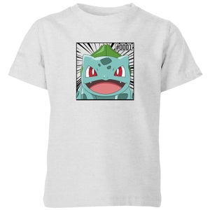 Pokémon Pokédex Bulbasaur #0001 T-Shirt per bambini - Grigio