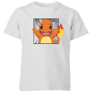 Pokémon Pokédex Glumanda #0004 Kinder T-Shirt - Grau