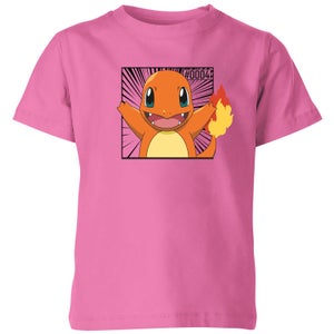 Pokémon Pokédex Glumanda #0004 Kinder T-Shirt - Pink