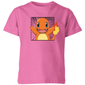 Pokémon Pokédex Charmander #0004 Kids' T-Shirt - Pink