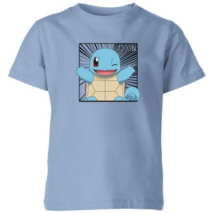 Pokémon Pokédex Squirtle #0007 Camiseta Niño - Azul Cielo