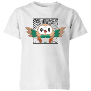 Pokemon Rowlet Kids' T-Shirt - White