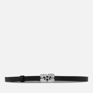 Ganni Logo-Embellished Faux Leather Belt